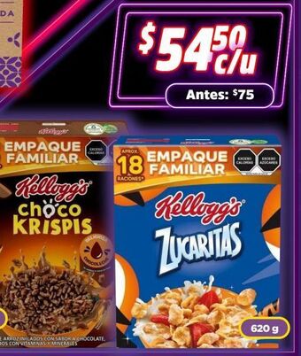 Zucaritas 620g o chocokrispis 560g