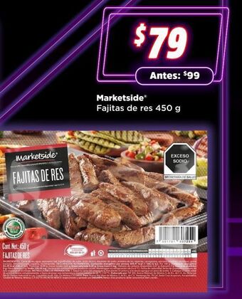 Marketside fajitas de res 450 g