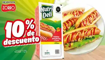 Zorro Nutri Deli Salchicha Hot Dog 1-1kg oferta
