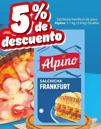 Zorro Alpino Salchicha Frankfurt de Pavo 1-1kg oferta