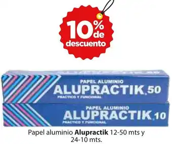 Zorro Alupractik Papel Aluminio 12-50mts y 24-10mts oferta