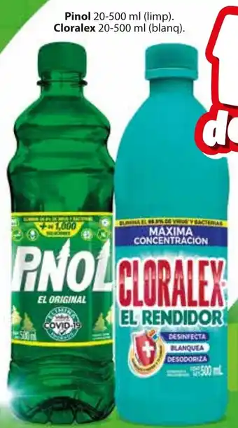 Pinol 20-500ml, Cloralex 20-500ml