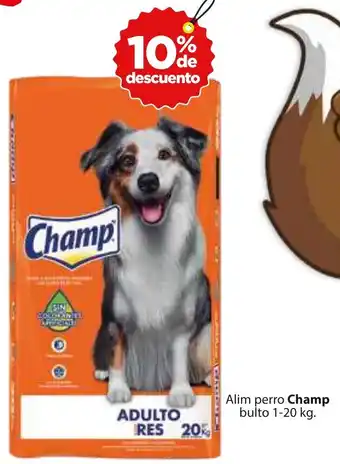 Zorro Alim Perro Champ Bulto 1-20kg oferta