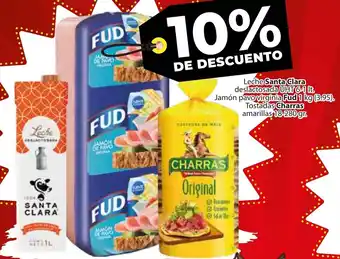 Leche Santa Clara 6-1L, Fud 1kg, Charras 18-280g
