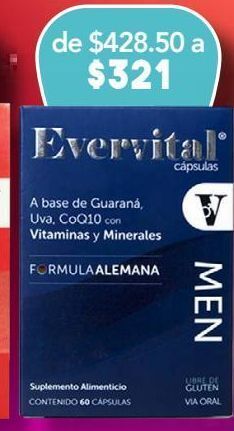 Farmacia San Pablo Evervital suplemento alim men c/60 oferta
