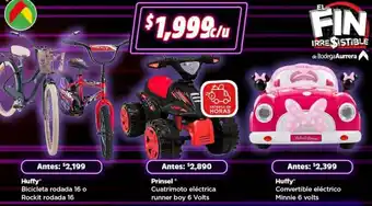 Bodega Aurrerá Huffy Bicicleta Rodada 16 o Rockit Rodada 16 oferta
