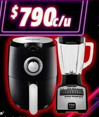 Bodega Aurrerá Gourmia Freidora de Aire 2,2L, T-Fal Licuadora Infiny Force XL oferta