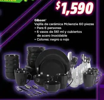 Gibson Vajilla de Cerámica Mckenzie 60 piezas