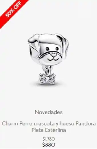 Pandora Novedades Charm Perro Mascota y Hueso Pandora Plata Esterlina oferta
