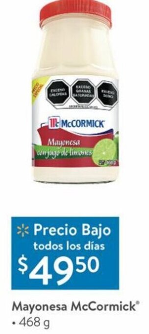 Walmart Mayonesa McCormick 468g oferta