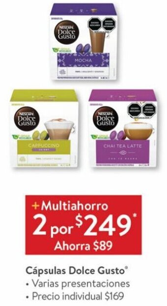 Walmart Cápsulas DOlce Gusto oferta