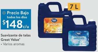 Walmart Suavizante de Telas Great Value 7L oferta