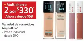 Walmart Variedad de Cosméticos Maybelline oferta