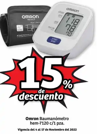 Omron Baumanómetro Hem-7120 c/1pza