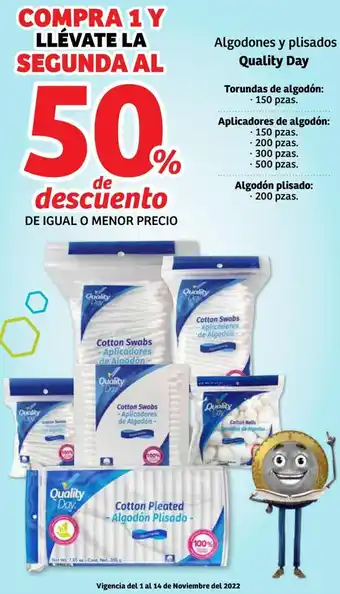 Algodones y Plisados Quality Day Torundas de Algodón 150pzas