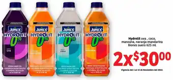 Soriana Express Hydrolit Uva, Coco, Manzana, Naranja-Mandarina 8iones Suero 625ml oferta