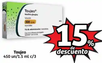 Toujeo 450un/ 1.5ml c/3