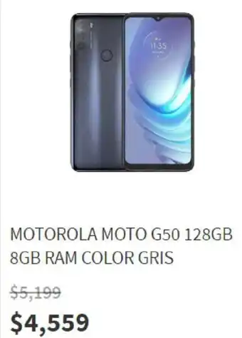 Elektra Motorla Moto G50 128GB 8GB Ram Color Gris oferta