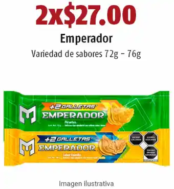 OXXO Emperador Variedad de Sabores 2x72g-76g oferta