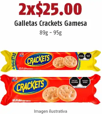 Galletas Crackets Gamesa 2x89g-95g
