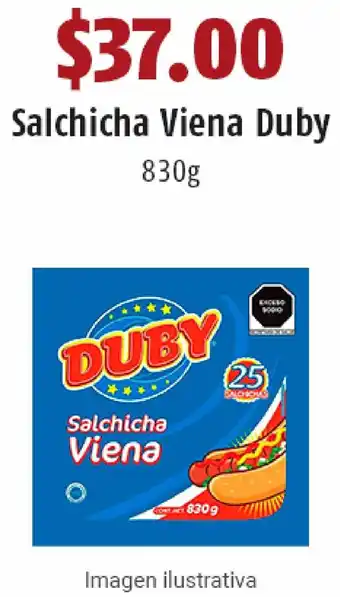 Salchicha Viena Duby 830g