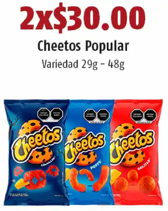 OXXO CHeetos Popular Variedad 2x29g-48g oferta