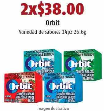 OXXO Orbit Variedad de Sabores 14pz 2x26,6g oferta