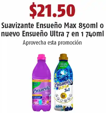 Suavizante Ensueño Max 850ml o Nuevo Ensueño Ultra 7 en 1 740ml
