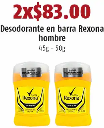 Desodorante en Barra Rexona Hombre 2x45g-50g