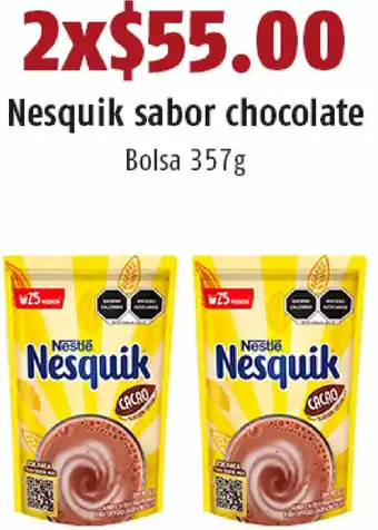 OXXO Nesquik Sabor Chocolate Bolsa 2x357g oferta