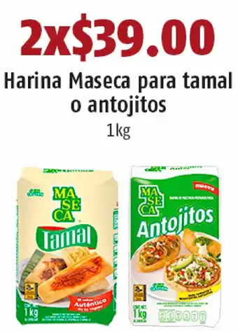 OXXO Harina Maseca para Tamal o Antojitos 2x1kg oferta