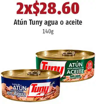 OXXO Atún Tuny Agua o Aceite 2x140g oferta