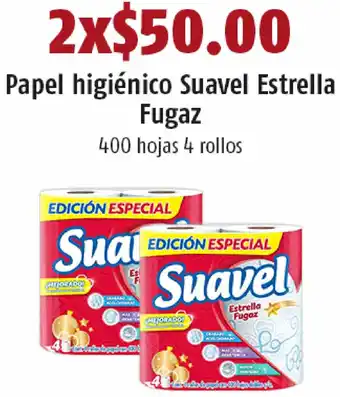 OXXO Papel Higiénico Suavel Estrella Fugaz 2x400 Hojas 4 Rollos oferta