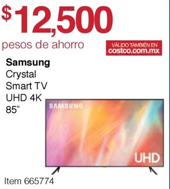 Costco Samsung Crystal Smart TV UHD 4K 85" oferta