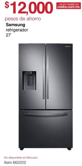 Costco Samsung Refrigerador 27" oferta