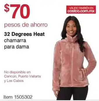 Costco 32 Degress Heat Chamarra para Dama oferta