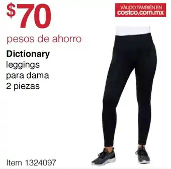 Costco Dictionary Leggings para Dama 2 Piezas oferta