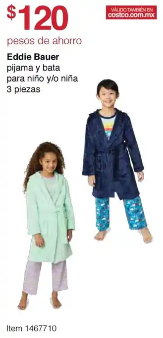 Costco Eddie Bauer Pijama y Bata para Niño y/o Niña 3 piezas oferta