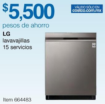 Costco LG Lavavajillas 15 Servicios oferta