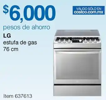 Costco LG Estufa de Gas 76cm oferta