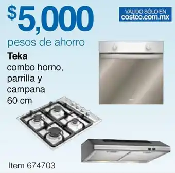 Costco Teka Combo Horno Parilla y Campana 60cm oferta