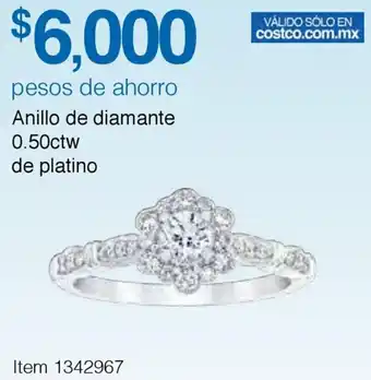 Anillo de Diamante 0,50ctw de Platino