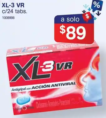 Farmacias Benavides XL-3 VR c/24 Tabs oferta
