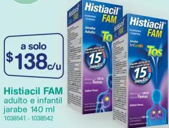 Farmacias Benavides Histiacil FAM Adulto e Infantil Jarabe 140ml oferta