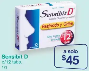 Farmacias Benavides Sensibit D c/12 Tabs oferta