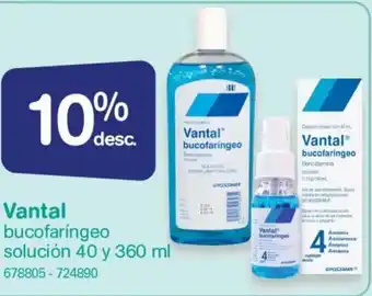 Vantal Bucofaríngeo Solución 40 y 360ml