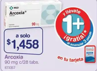 Farmacias Benavides Arcoxia 90mg c/28 Tabs oferta