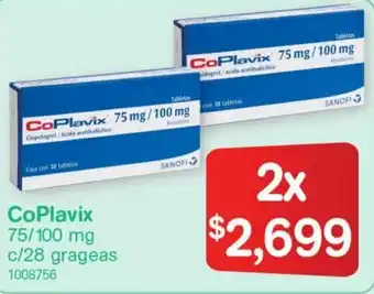 CoPlavix 75/100mg c/28 Grageas