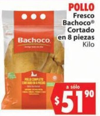 Pollo Fresco Bachoco Cortado en 8 Piezas
