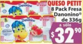 Casa Ley Queso Petit 8 Pack Fresa Danonimo de 336g oferta